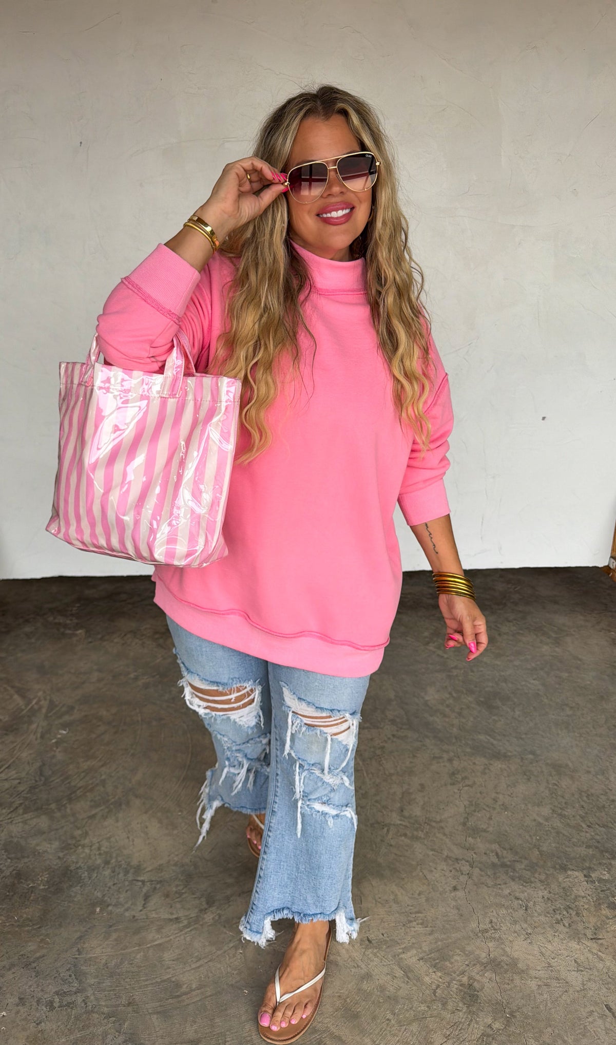 Spring Mock Neck Pocket Pullover — image 11