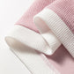 Light Pink Contrast Color Trim Knit Drop Shoulder Loose Top — image 11