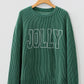Twisted Rib Outlined MERRY Graphic Long Sleeve Top — image 11