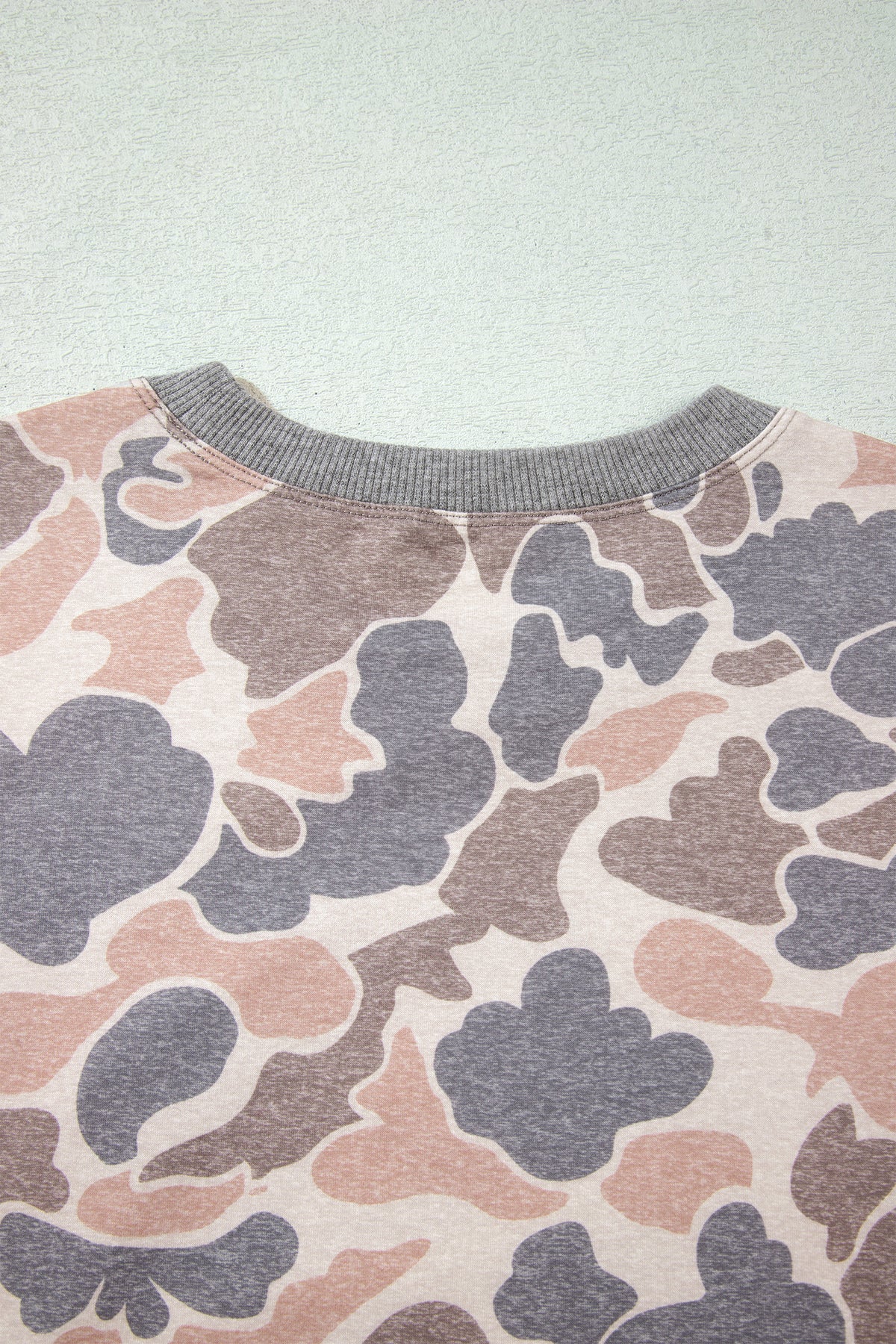 Multicolor Camouflage Print Long Sleeve Top Loose Two-Piece Pant Set — image 11