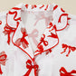 Red Christmas Bow Print Long 2pcs Pajama Set — image 11