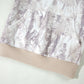 Gray Abstract Print Ribbed Hoodie — image 11