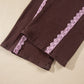Coffee Lace Trim Casual Full-Length Regular Fit Jeans — image 11