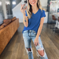 Effortless Shortsleeve Tee in Light Navy