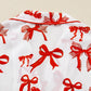 Red Christmas Bow Print Long 2pcs Pajama Set — image 12