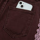 Coffee Lace Trim Casual Full-Length Regular Fit Jeans — image 12
