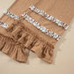 Stripe V-Neck Ruffle Contrast Sleeve Top + Drawstring Pants Set — image 12