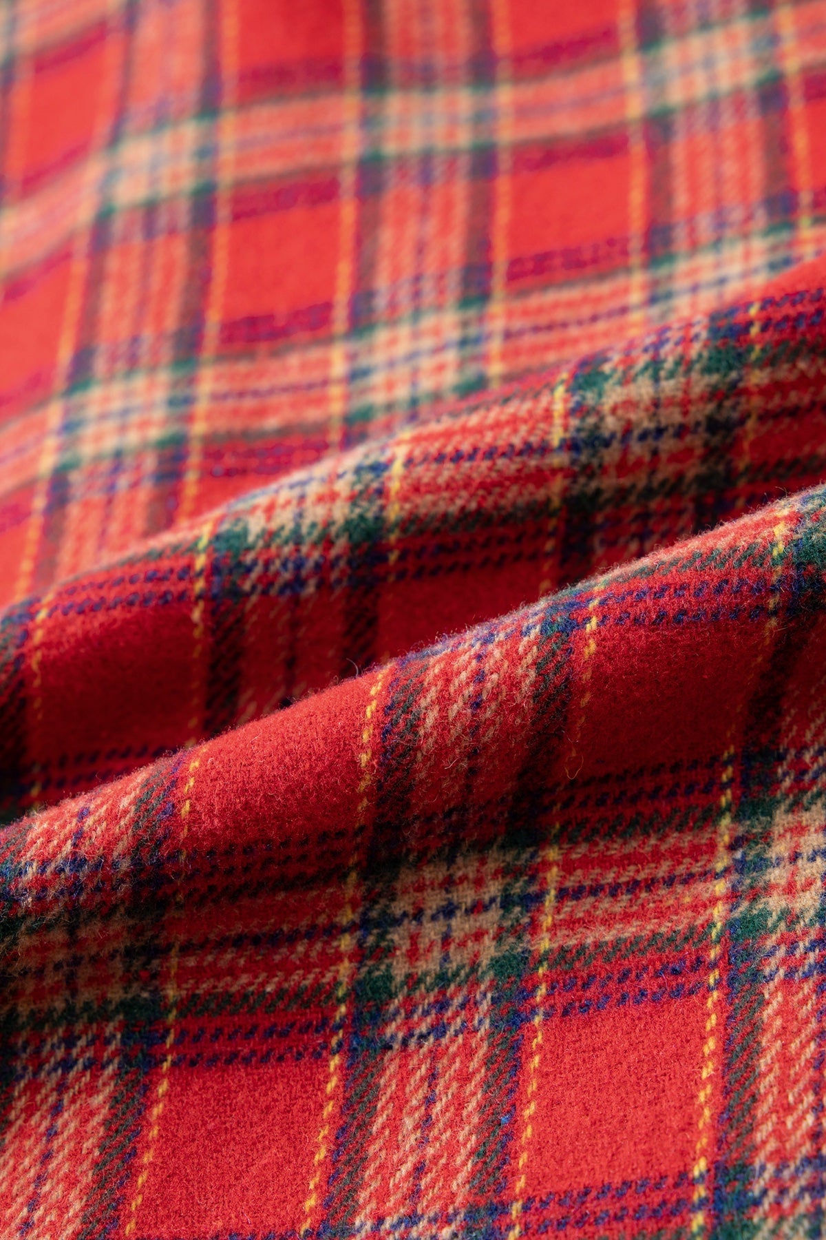 Red Plaid Color Block Collared Button Shacket — image 13