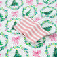 Green Bow Christmas Tree Print Contrast Striped Banding 2pcs Lounge Set — image 13