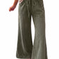 Mineral Wash Seam Detail Flare Leg Drawstring Pants — image 13