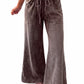 Mineral Wash Seam Detail Flare Leg Drawstring Pants — image 13