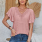 Amy Eyelet Flutter Sleeve Top