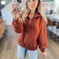 Deep Camel Quilted Pullover