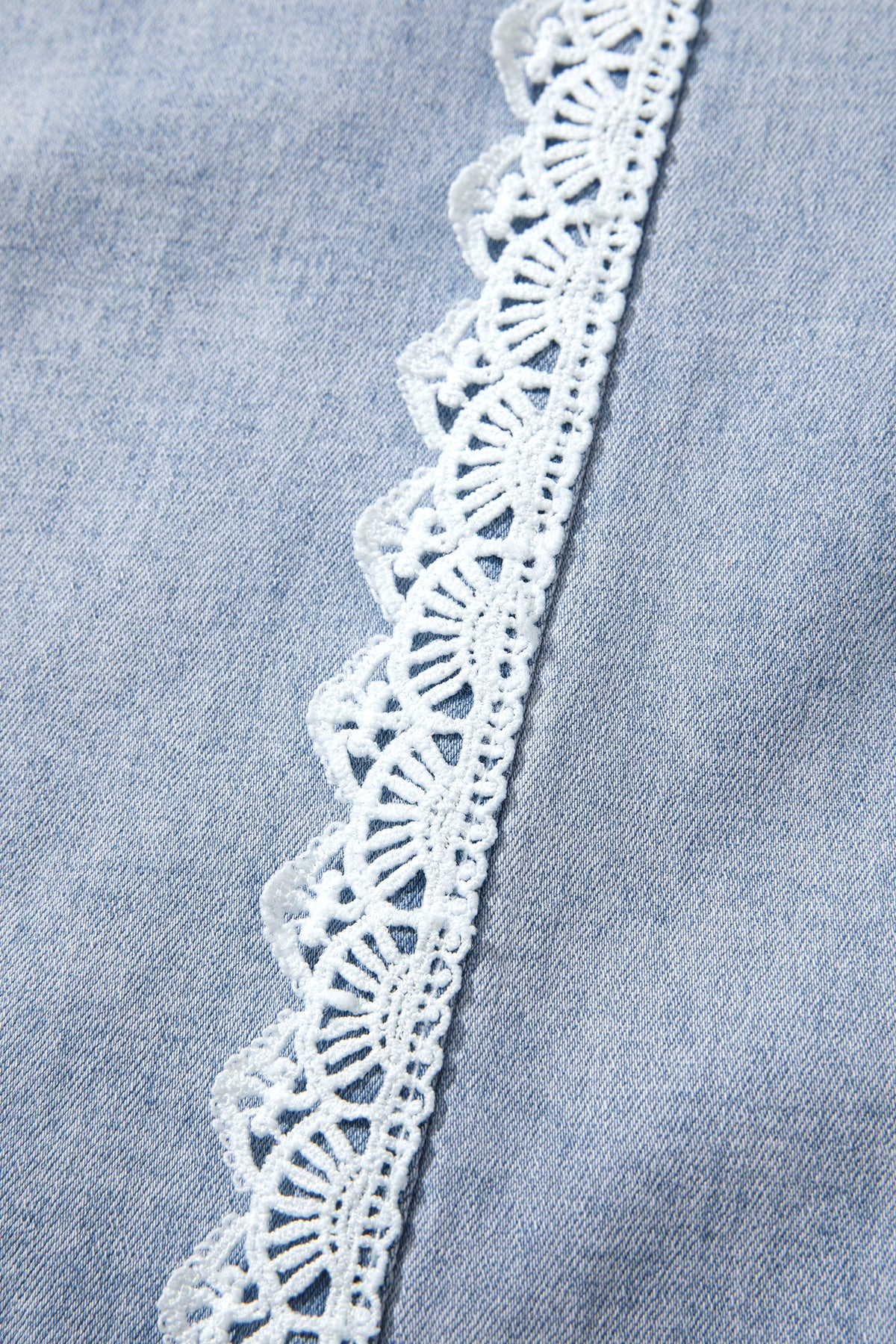 Beau Blue Lace Trim Casual Full-Length Regular Fit Jeans — image 14