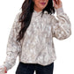 Gray Abstract Print Ribbed Hoodie — image 14