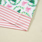 Green Bow Christmas Tree Print Contrast Striped Banding 2pcs Lounge Set — image 14