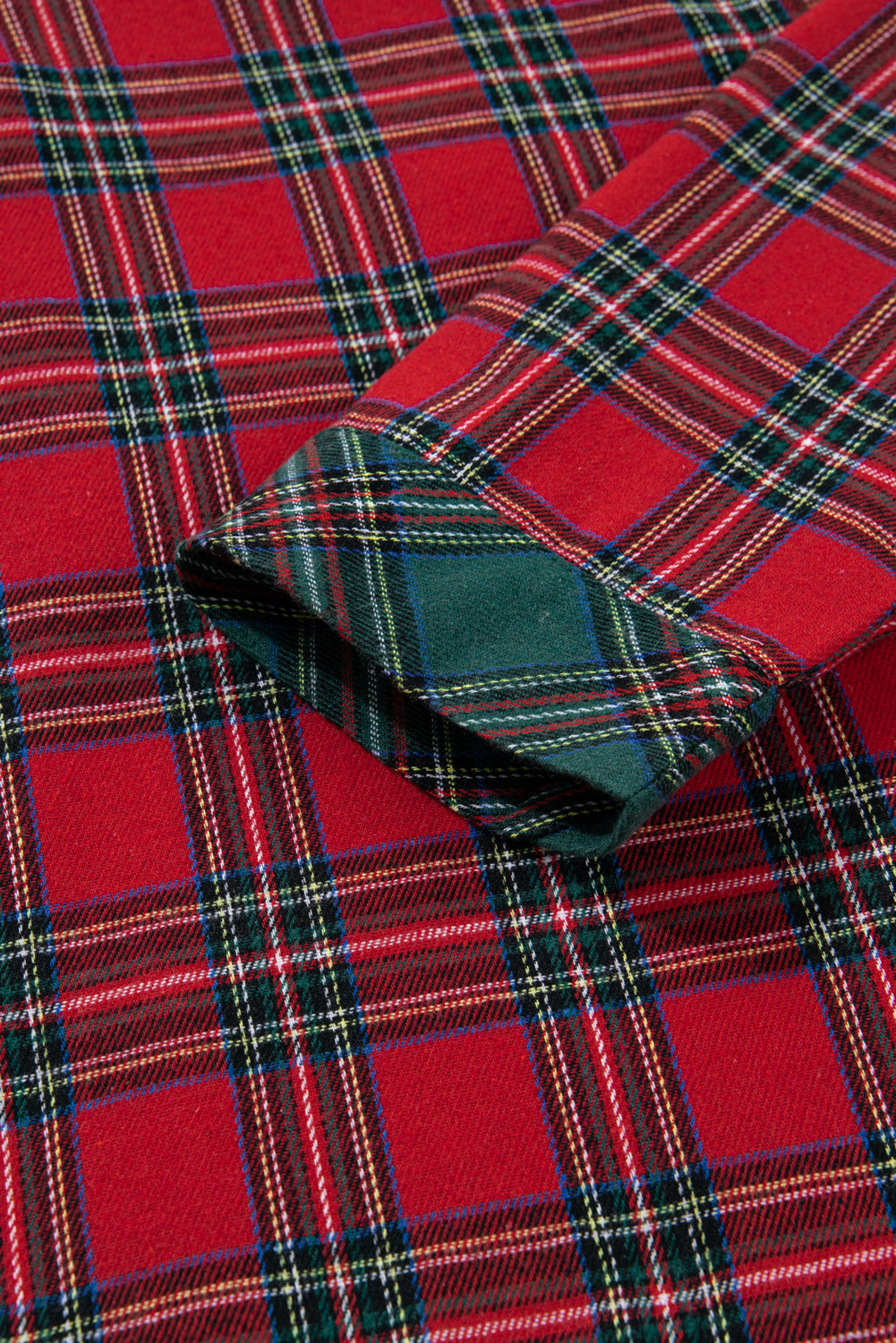 Red Plaid Contrast Patched Christmas Shirt & Short Pajama Set — image 14