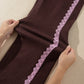 Coffee Lace Trim Casual Full-Length Regular Fit Jeans — image 14