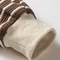 Brown Stripe Collar V Neck Color Block Pullover Top — image 14