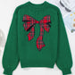 Evergreen Plaid Bow Graphic Christmas Sweater — image 15