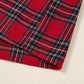 Red Plaid Contrast Patched Christmas Shirt & Short Pajama Set — image 15