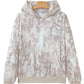 Gray Abstract Print Ribbed Hoodie — image 15