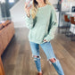 Sage Flower Pullover