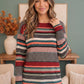 Keeping Busy Ribbed Long Sleeve Top