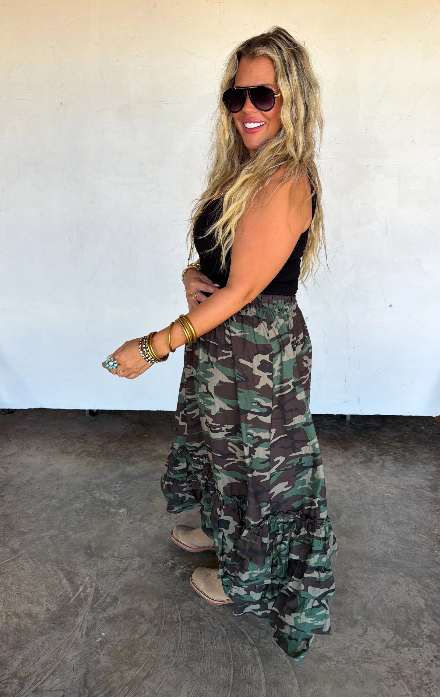 PREORDER: HIDDEN GEM CAMO MAXI SKIRT // eta November