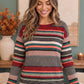 Keeping Busy Ribbed Long Sleeve Top