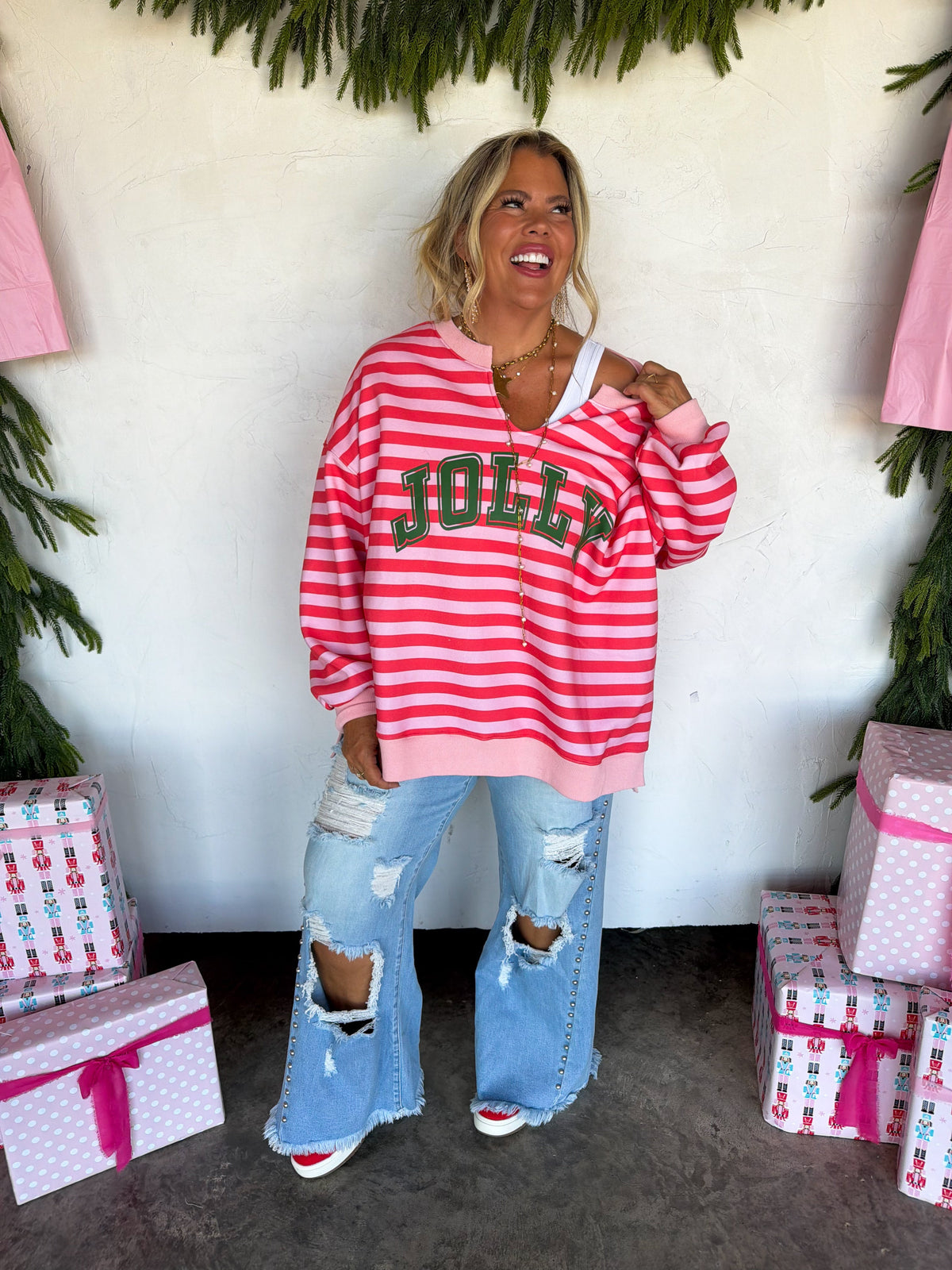 PREORDER: 2nd Cut Jolly & Merry Oversized Pullover // ETA early–mid December — image 18