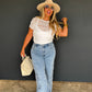 PREORDER: Floral Charm Wide Leg Jeans // eta early June