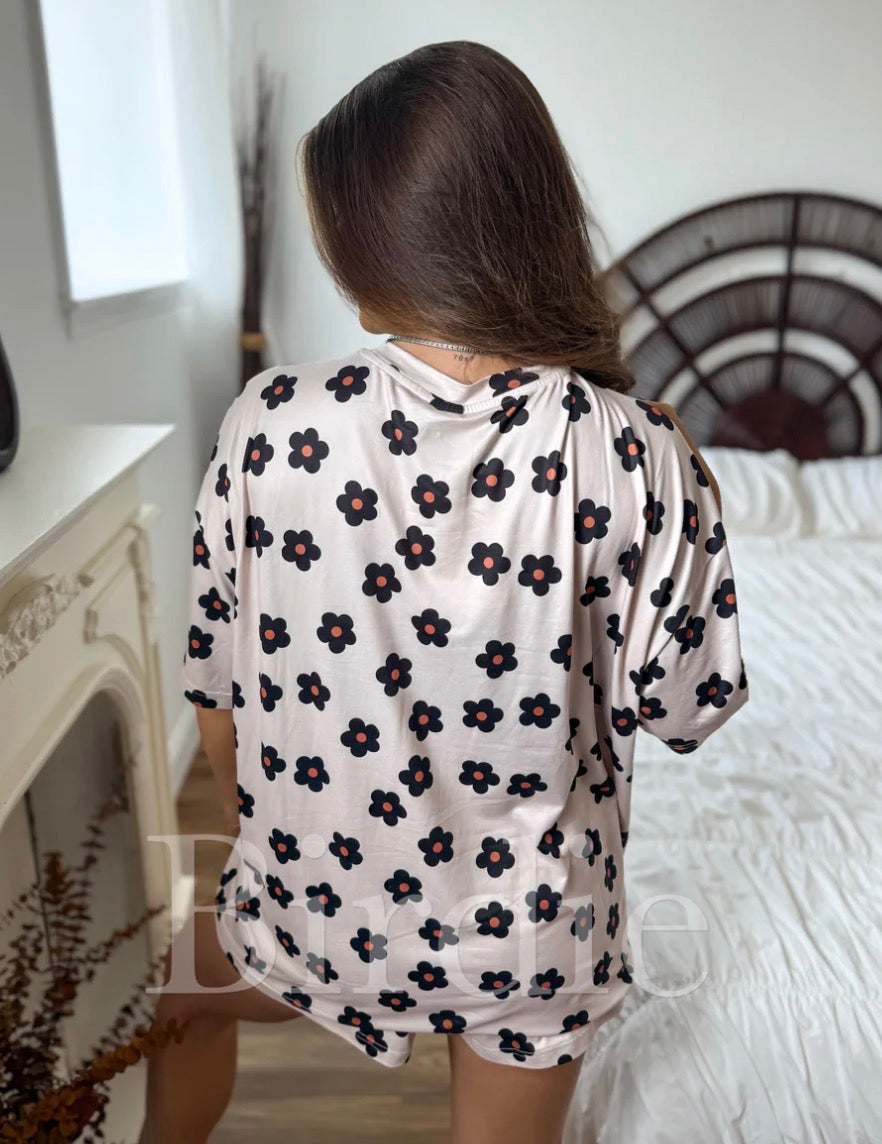 PREORDER: Midnight Wildflower Tee & Shorts Set // eta July