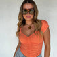 Out and About Cap Sleeve Top