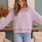 Lavender Love Whipstitch Knit Sweater