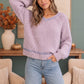 Lavender Love Whipstitch Knit Sweater