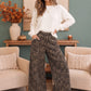 Wild Side Wide Leg Leopard Cargo Pants