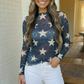 Star Gazer Long Sleeve Mesh Top