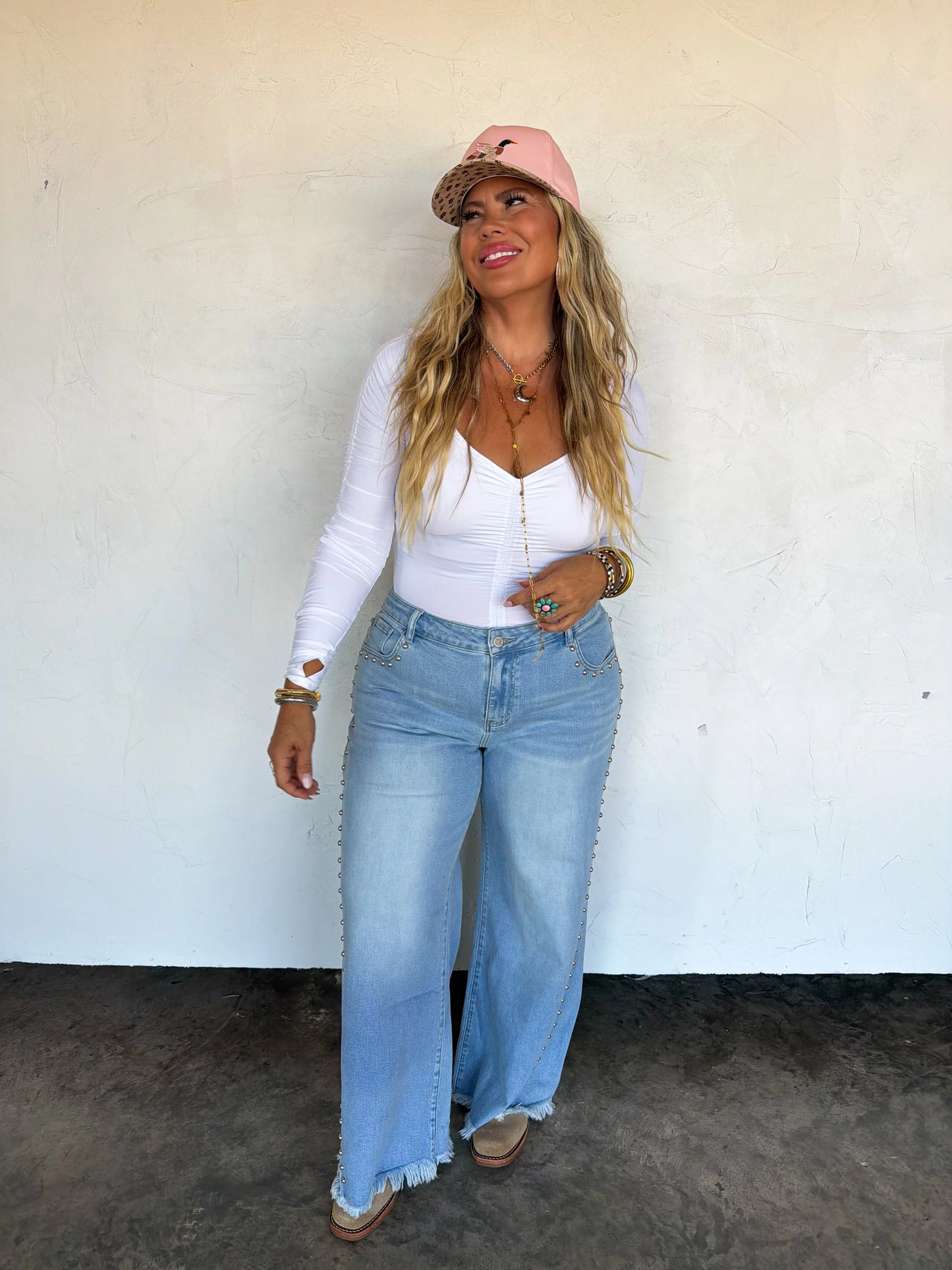 PREORDER: // OFF THE GRID STUDDED JEANS-Distressed and Classic // eta November