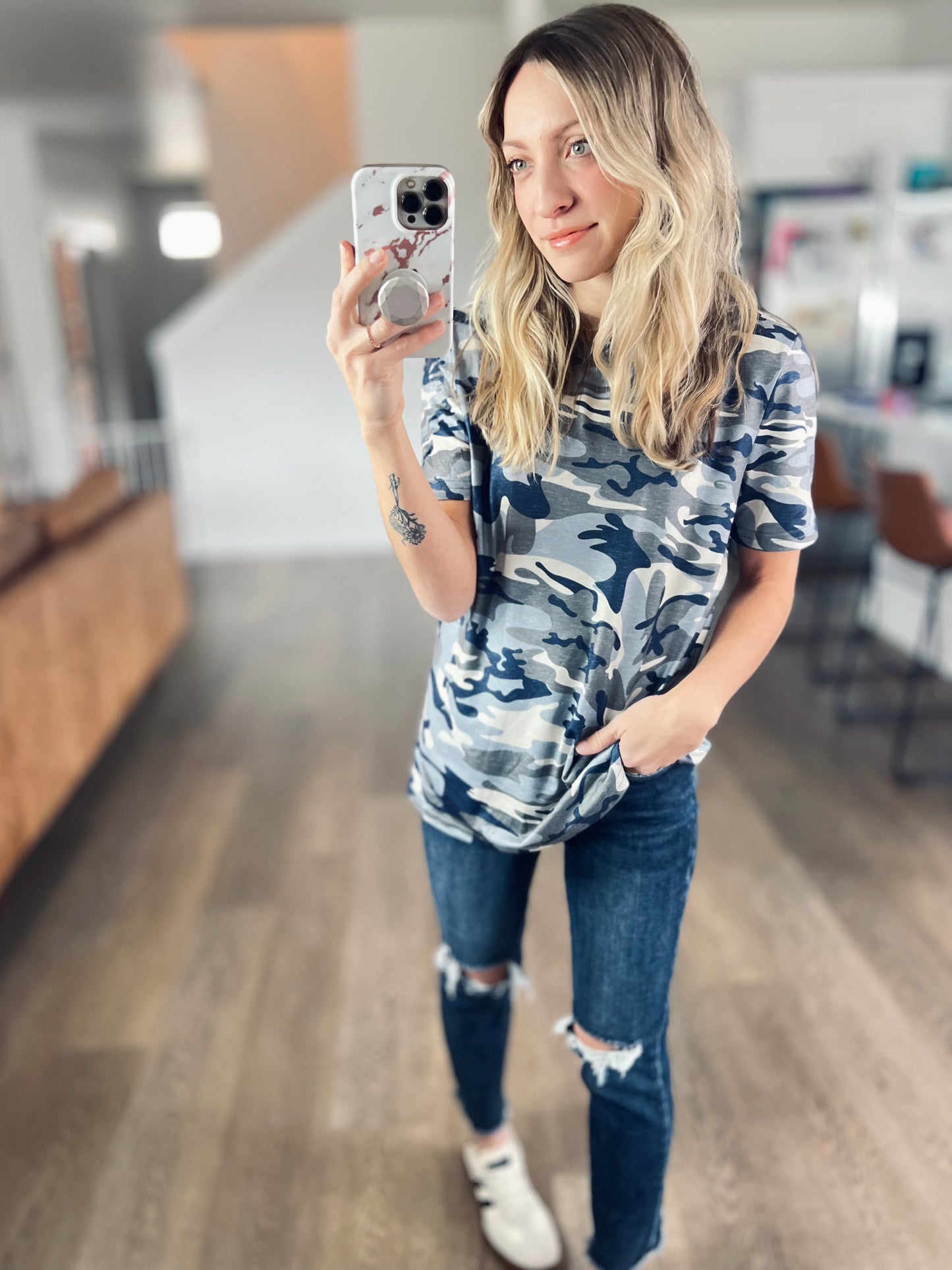 Classic Camo Tee in Blues