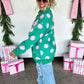 PREORDER: Peace & Polka Dot Mock Neck Pullover // ETA October - Early Nov