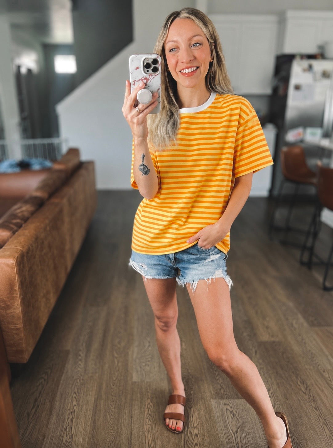 Easy Days Striped Relaxed Tee