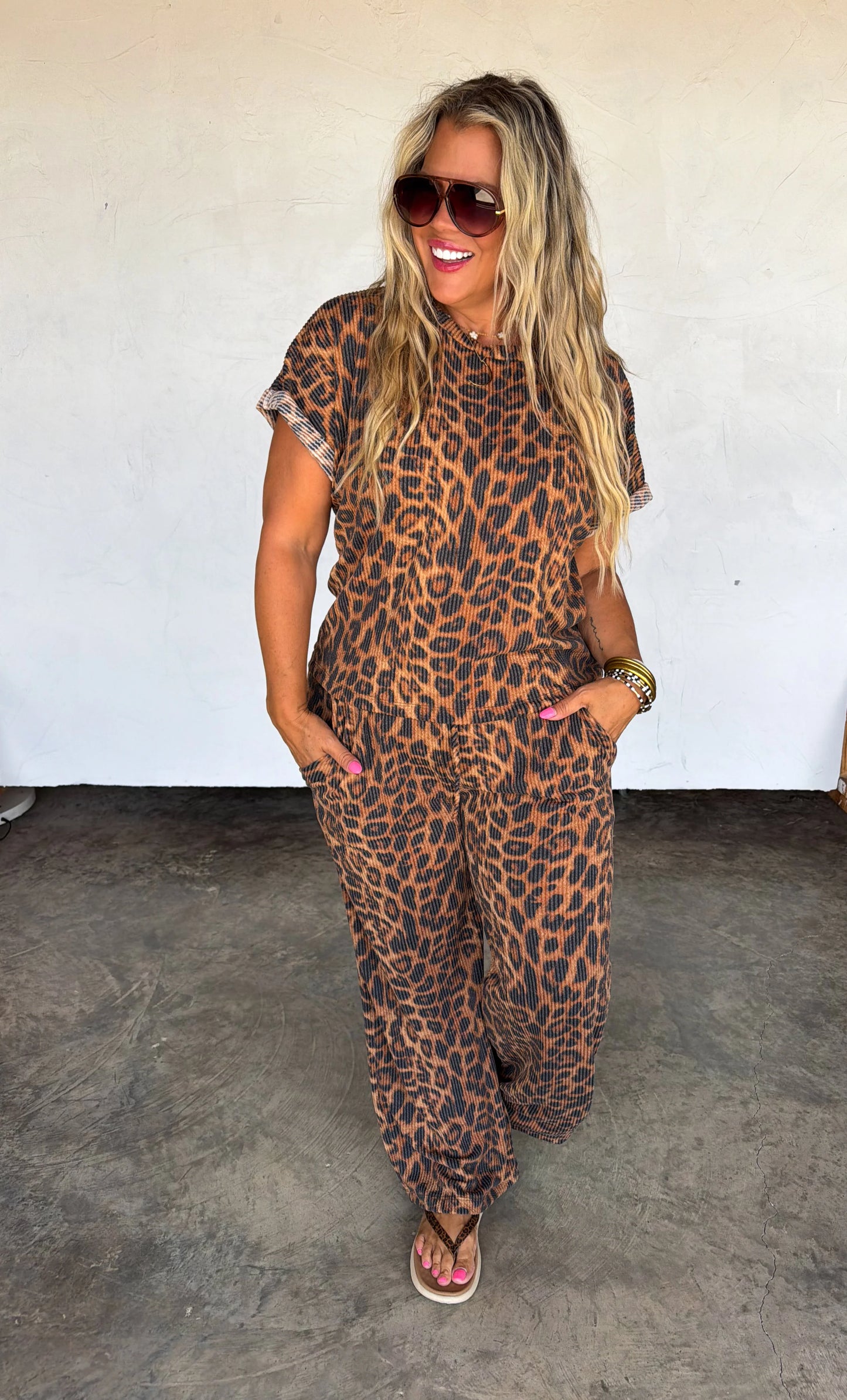 PREORDER: Cheetah Kelsey Pant Set // eta September