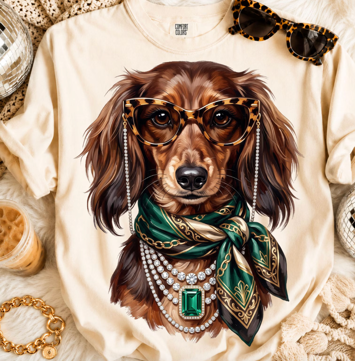 Dachshund With Scarf