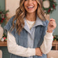 Snuggle Season Sherpa Vest in Slate