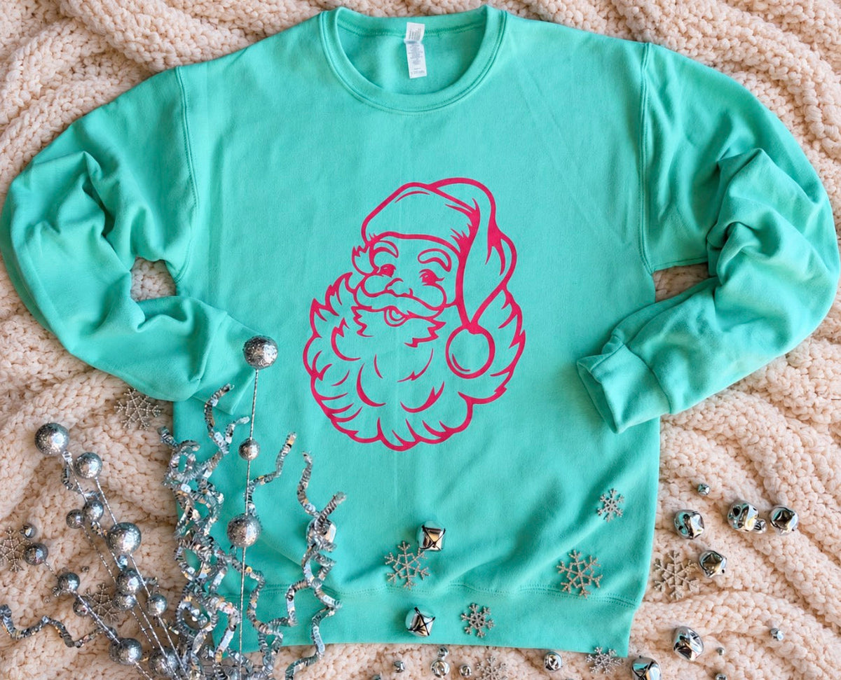 Preorder: Pink Santa Sweatshirt — image 2