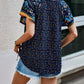 Zen Printed Tie Neck Blouse
