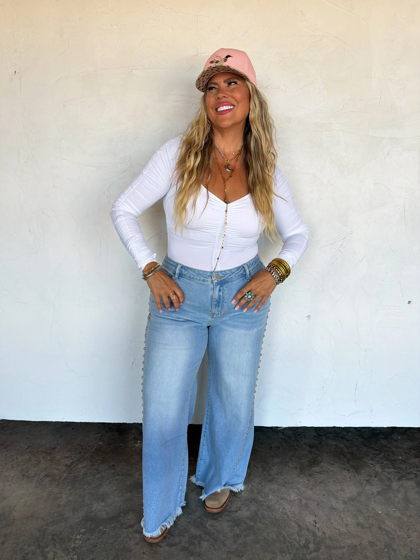 PREORDER: // OFF THE GRID STUDDED JEANS-Distressed and Classic // eta November
