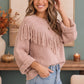 Fringe Forward Cozy Knit Sweater