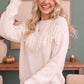 Fringe Forward Cream Knit Sweater